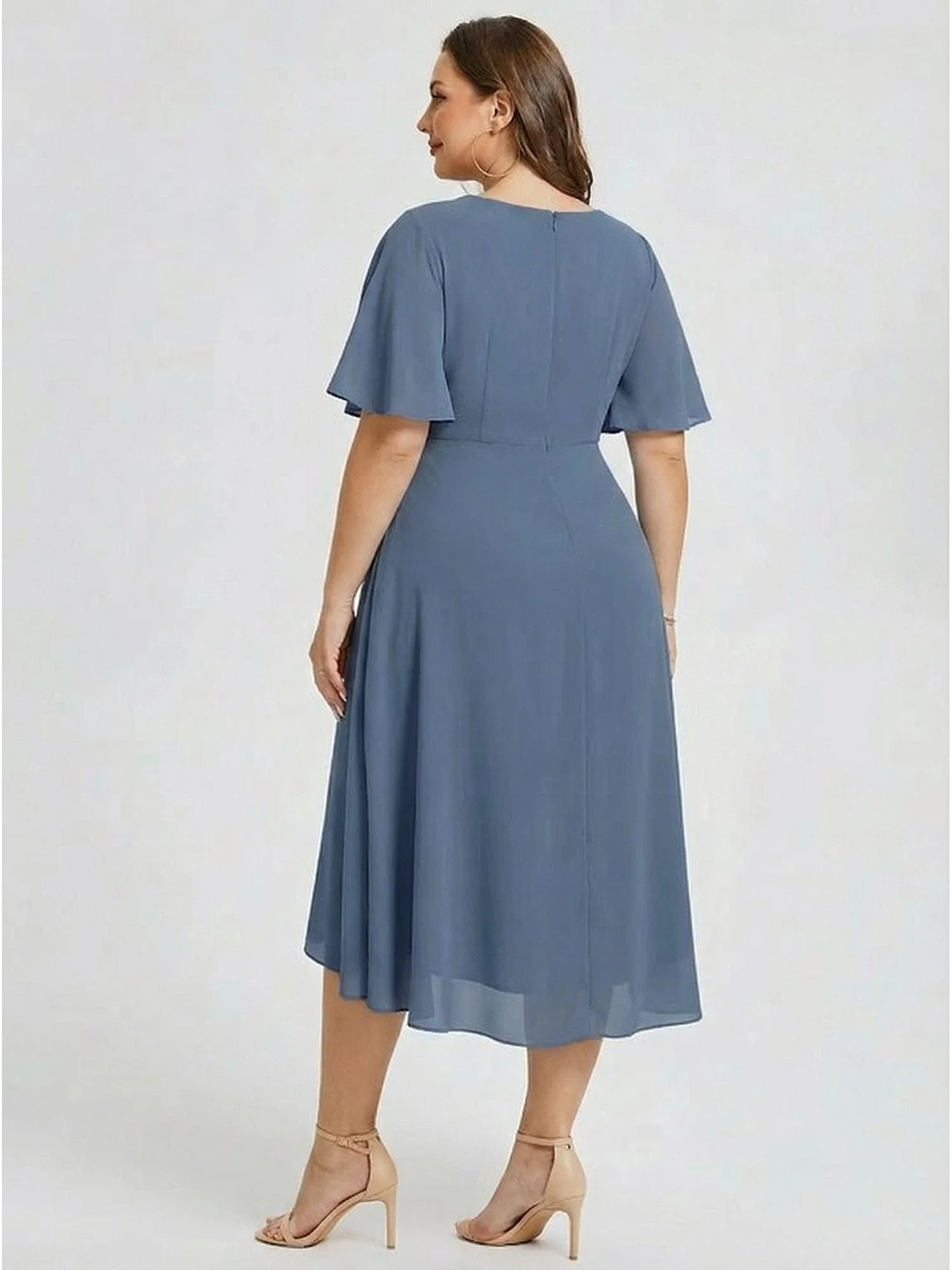 pretty FLORENCIA|Plus Size Floral Chiffon Wedding Guest Dress - Image 16
