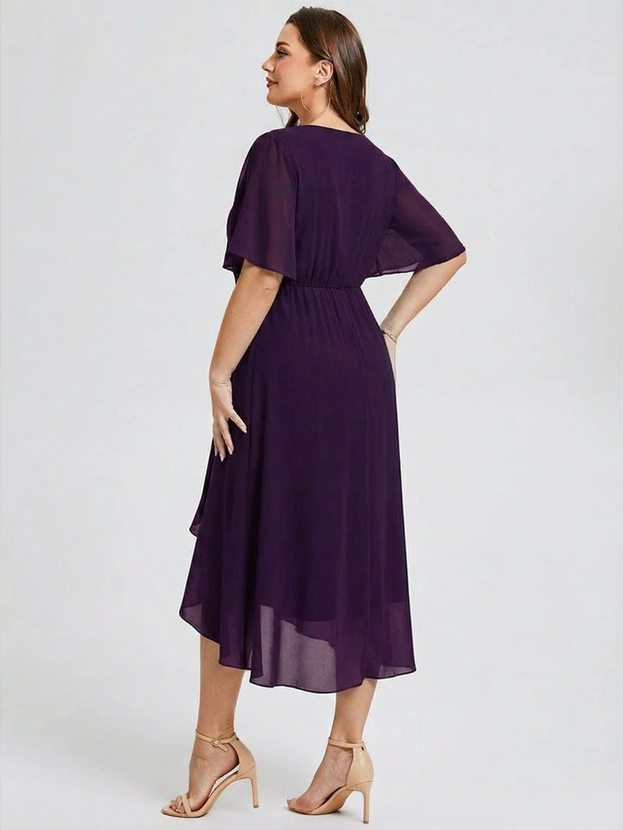 pretty FLORENCIA|Plus Size Floral Chiffon Wedding Guest Dress - Image 19