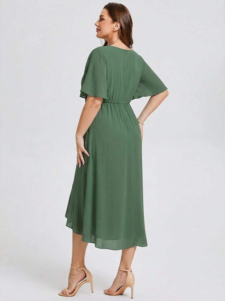 pretty FLORENCIA|Plus Size Floral Chiffon Wedding Guest Dress - Image 22