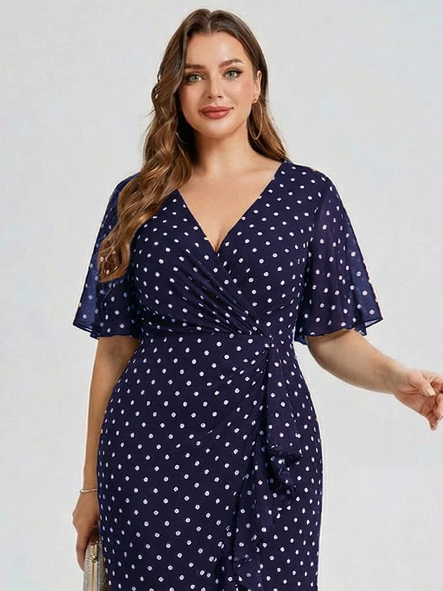 pretty FLORENCIA|Plus Size Floral Chiffon Wedding Guest Dress - Image 26
