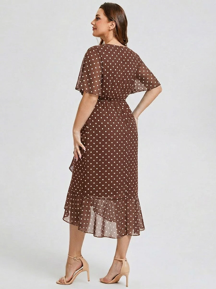 pretty FLORENCIA|Plus Size Floral Chiffon Wedding Guest Dress - Image 37