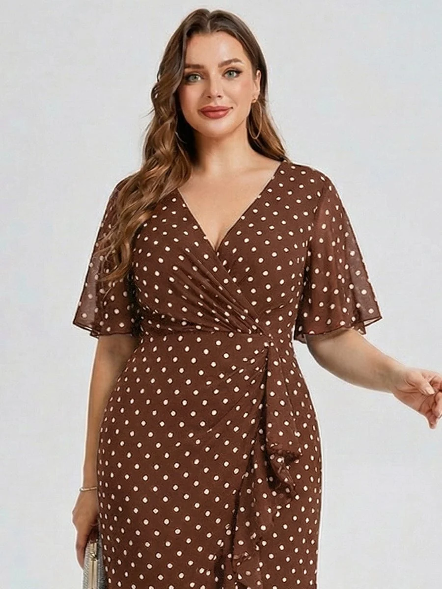 pretty FLORENCIA|Plus Size Floral Chiffon Wedding Guest Dress - Image 38