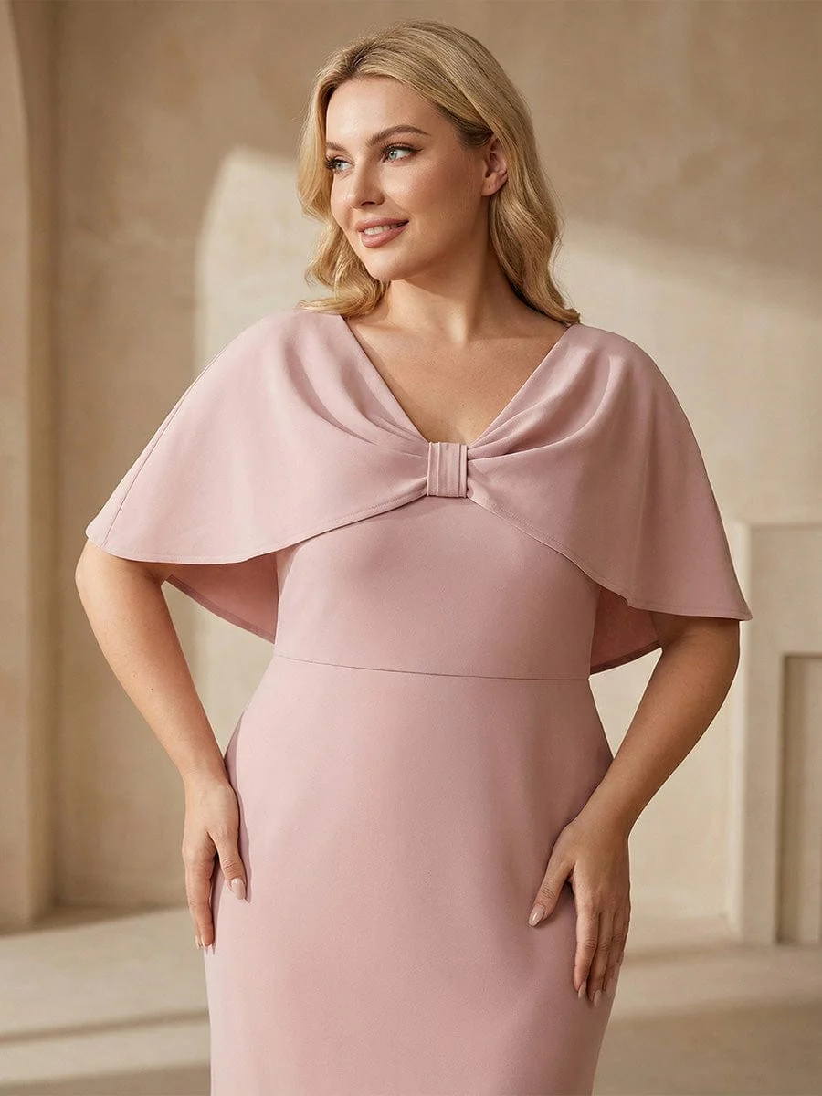 Knit Shawl Sleeve Sheath Dress - Image 8