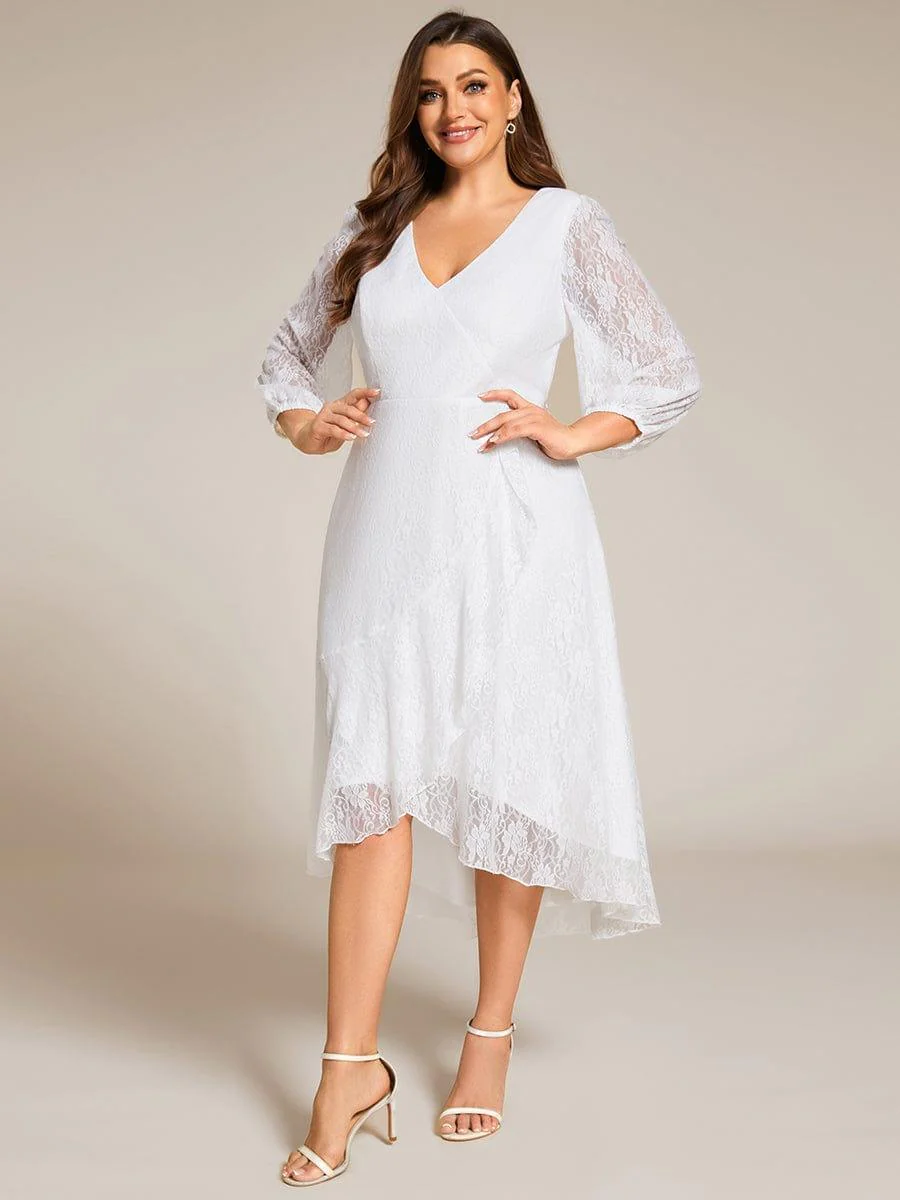 ever CAMILLE|Romantic High-Low Lace Wedding Guest Dress(Final Sale) - Image 39