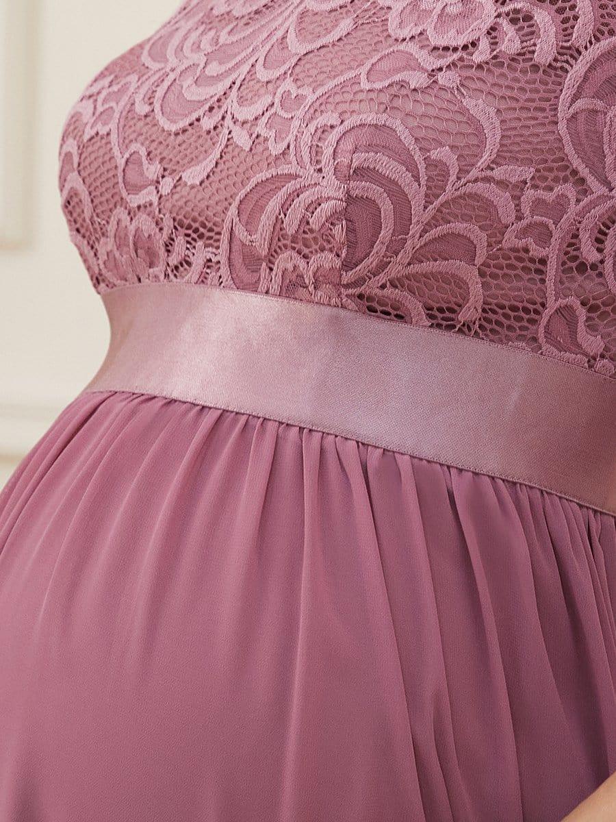 ever KALANI|Round Neck V Back 3/4 Sleeves Embroidered Maternity Dress - Image 12