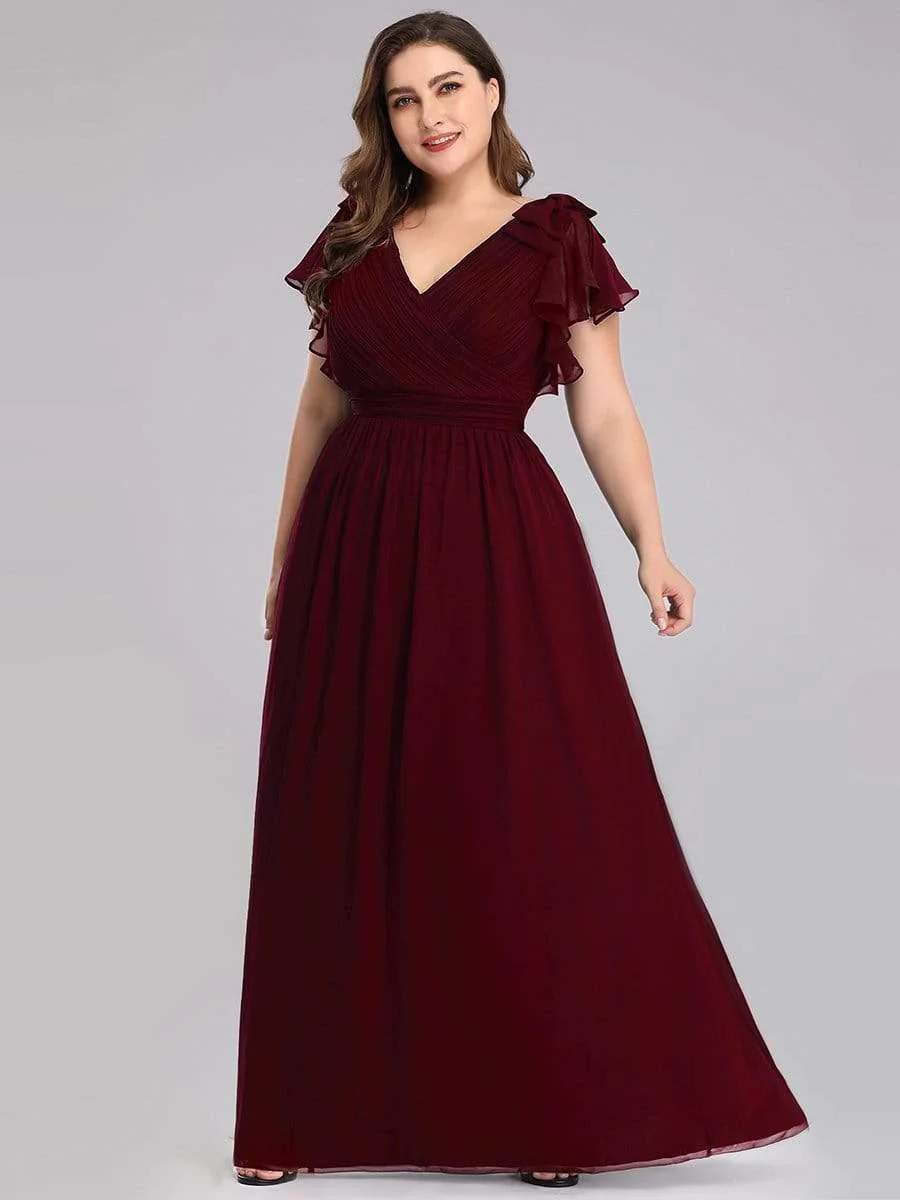 ever AVELYN|Maxi Long Chiffon Evening Dress for Women with Ruffles Sleeves - Image 12