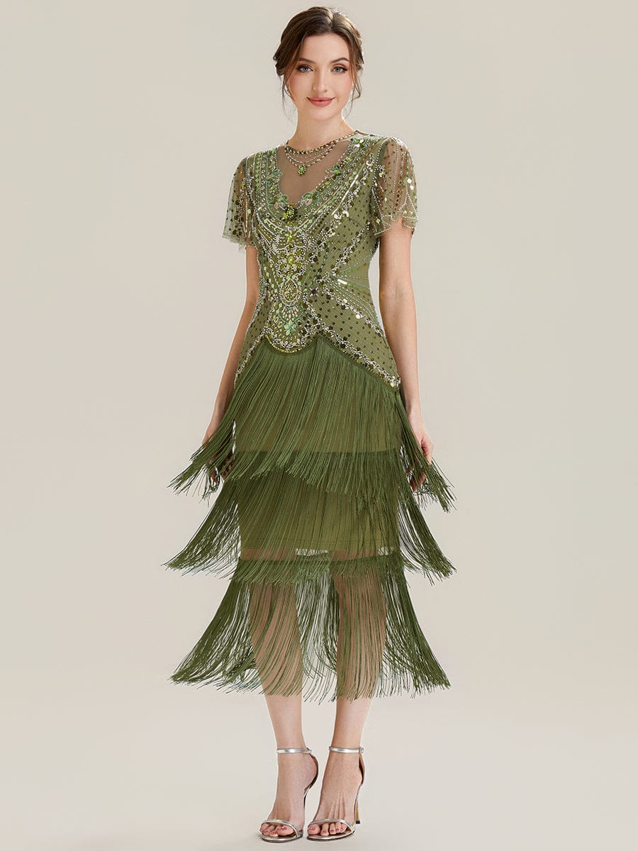 ever SOIREE|Sequin Ruffle Sleeve Tiered Dress - Image 13