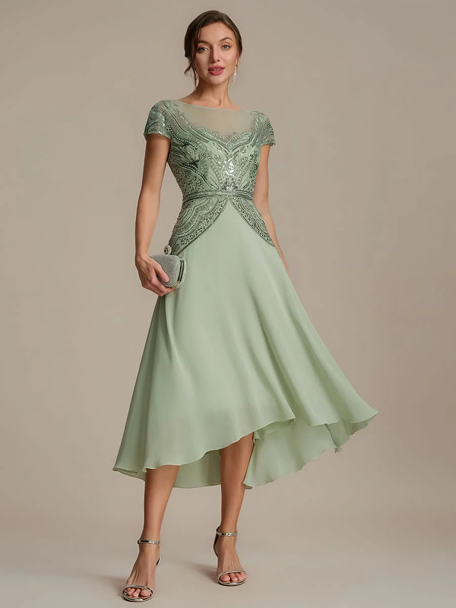 ever NUIT|Sequin Sheath Round Neck Dress - Image 15