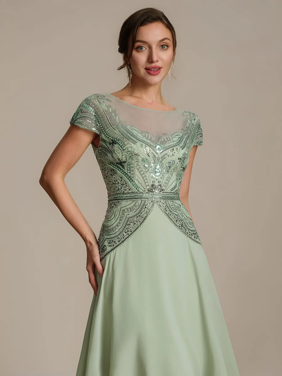 ever NUIT|Sequin Sheath Round Neck Dress - Image 17
