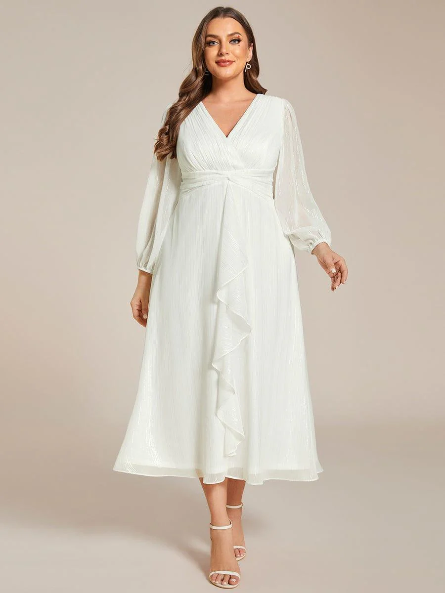 ever EMBER|Glitter Twist Knot A-Line Evening Dress - Image 32