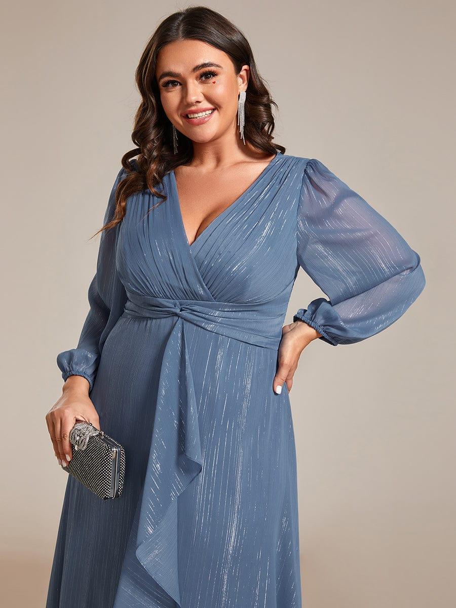 ever EMBER|Glitter Twist Knot A-Line Evening Dress - Image 53