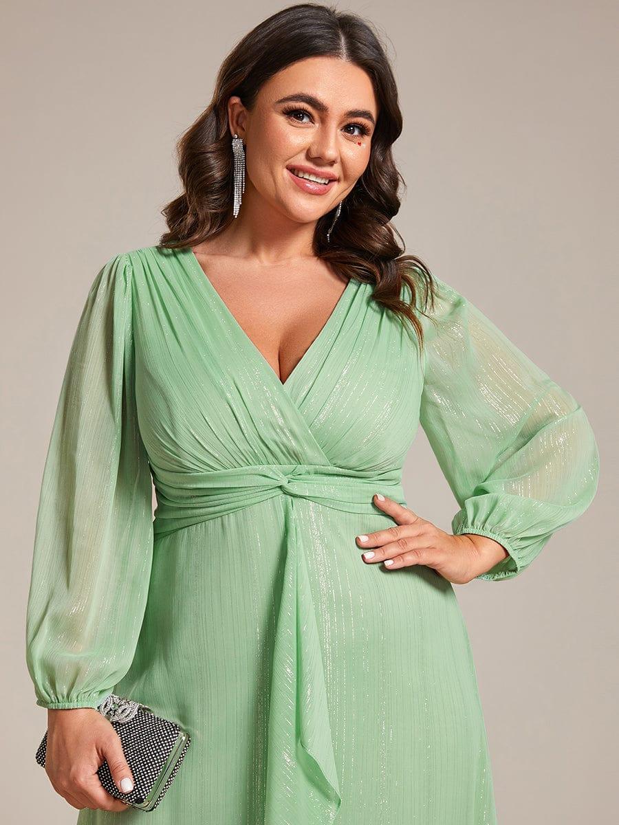 ever EMBER|Glitter Twist Knot A-Line Evening Dress - Image 69