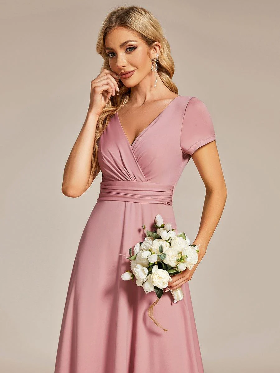 ever TÉRESA|Simple Pleated Empire Waist A-Line Bridesmaid Dress - Image 8