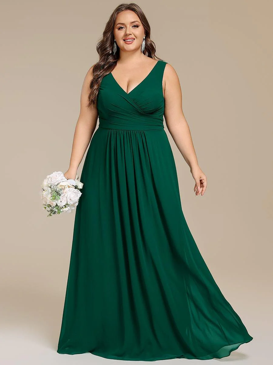 ever SAUYER|Sleeveless A-Line Chiffon Maxi Bridesmaid Dress - Image 11