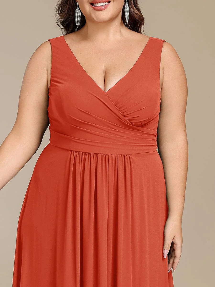 ever SAUYER|Sleeveless A-Line Chiffon Maxi Bridesmaid Dress - Image 56