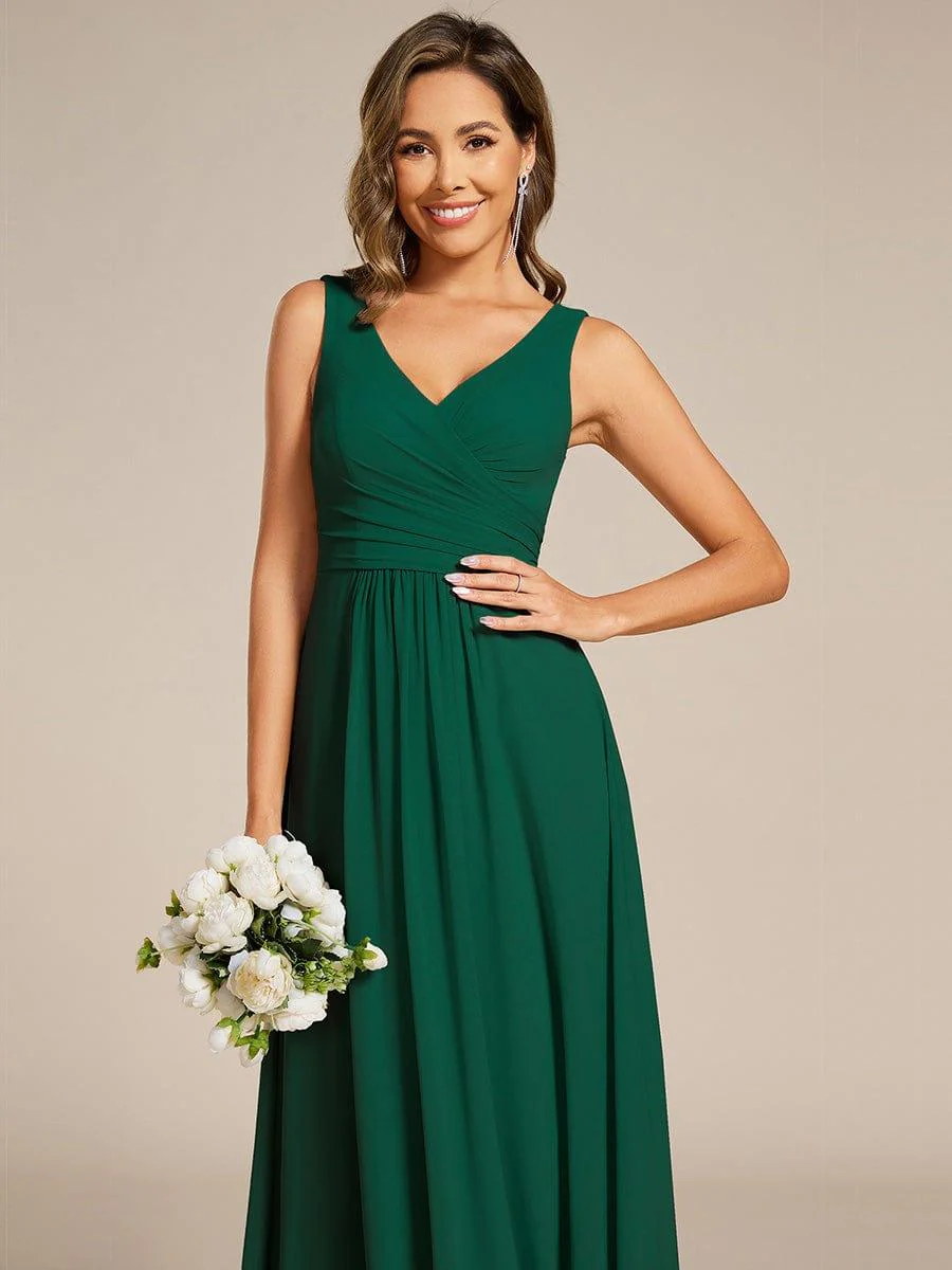 ever SAUYER|Sleeveless A-Line Chiffon Maxi Bridesmaid Dress - Image 8