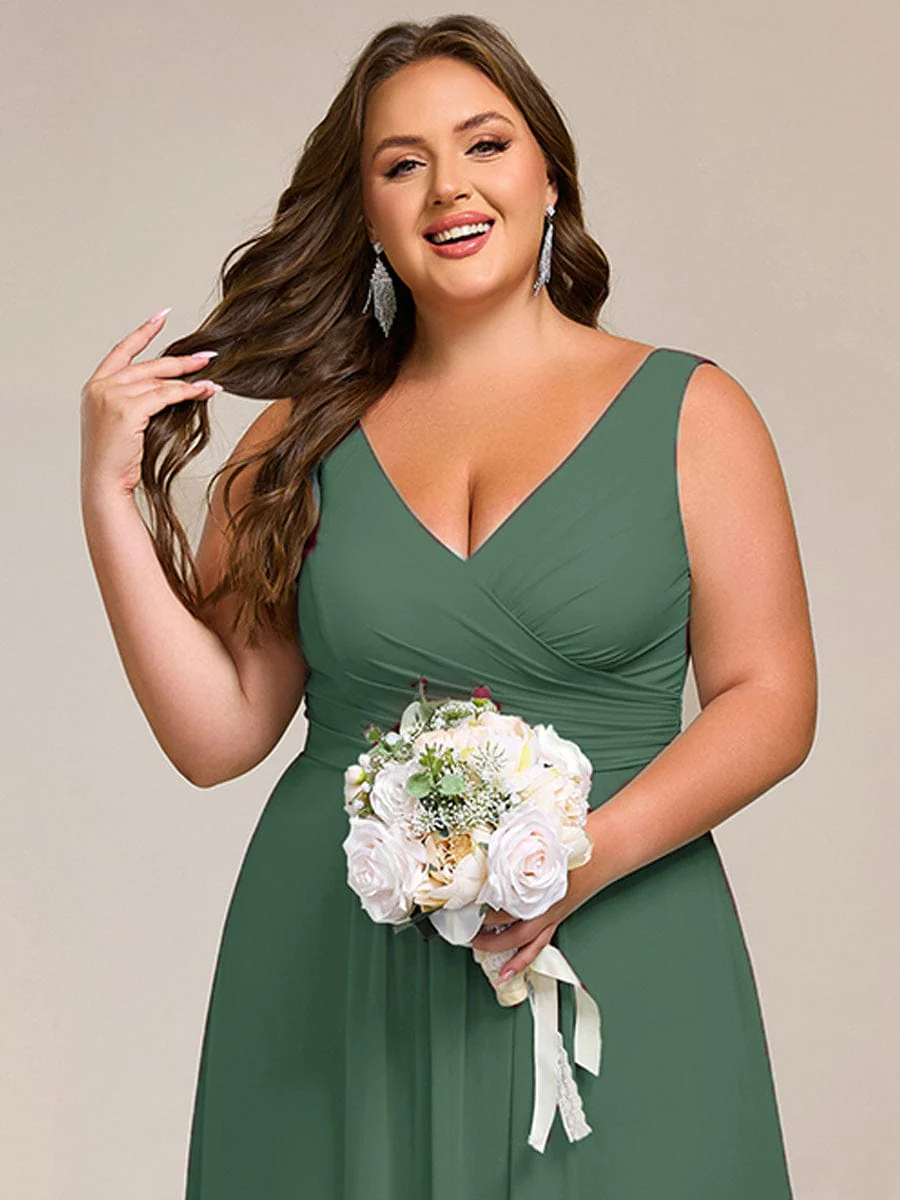 ever SAUYER|Sleeveless A-Line Chiffon Maxi Bridesmaid Dress - Image 87