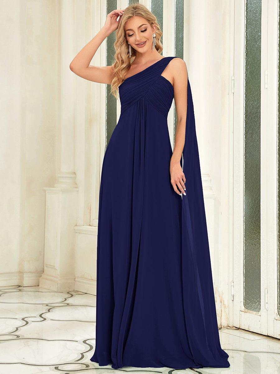 ever HUSH|Elegant V Neck A Line Chiffon Maxi Bridesmaid Dresses - Image 64