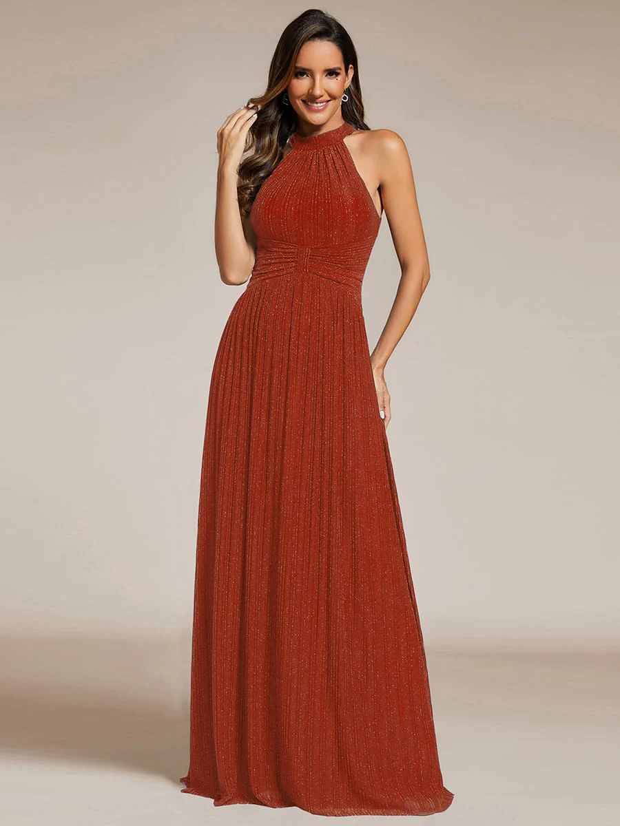 ever EVERLAINE|Sparkle Halter Neck Formal Evening Dress with A-line Silhouette - Image 106