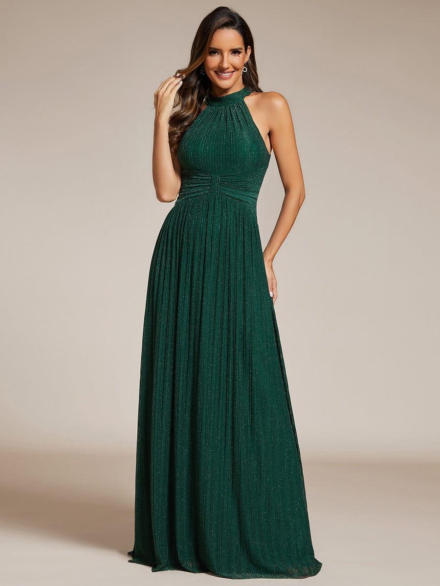 ever EVERLAINE|Sparkle Halter Neck Formal Evening Dress with A-line Silhouette - Image 11
