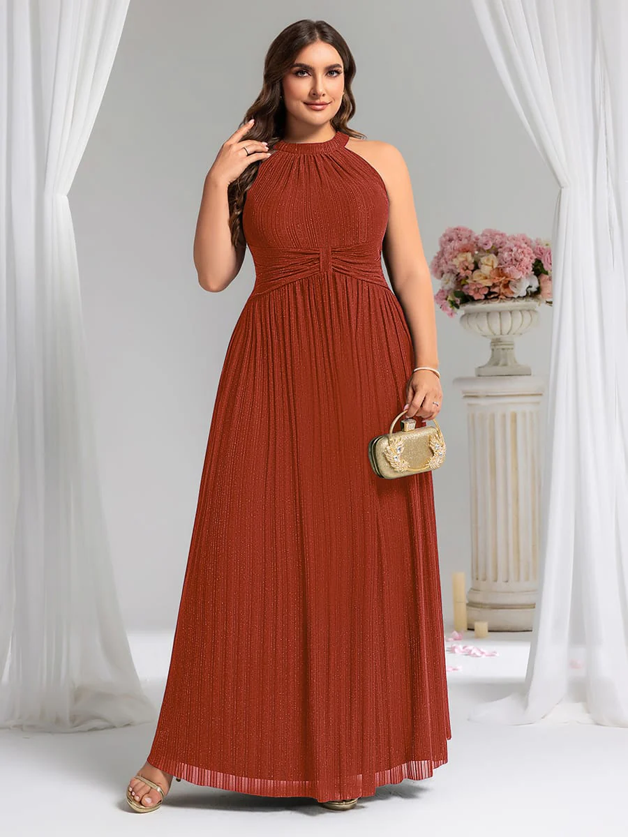 ever EVERLAINE|Sparkle Halter Neck Formal Evening Dress with A-line Silhouette - Image 112