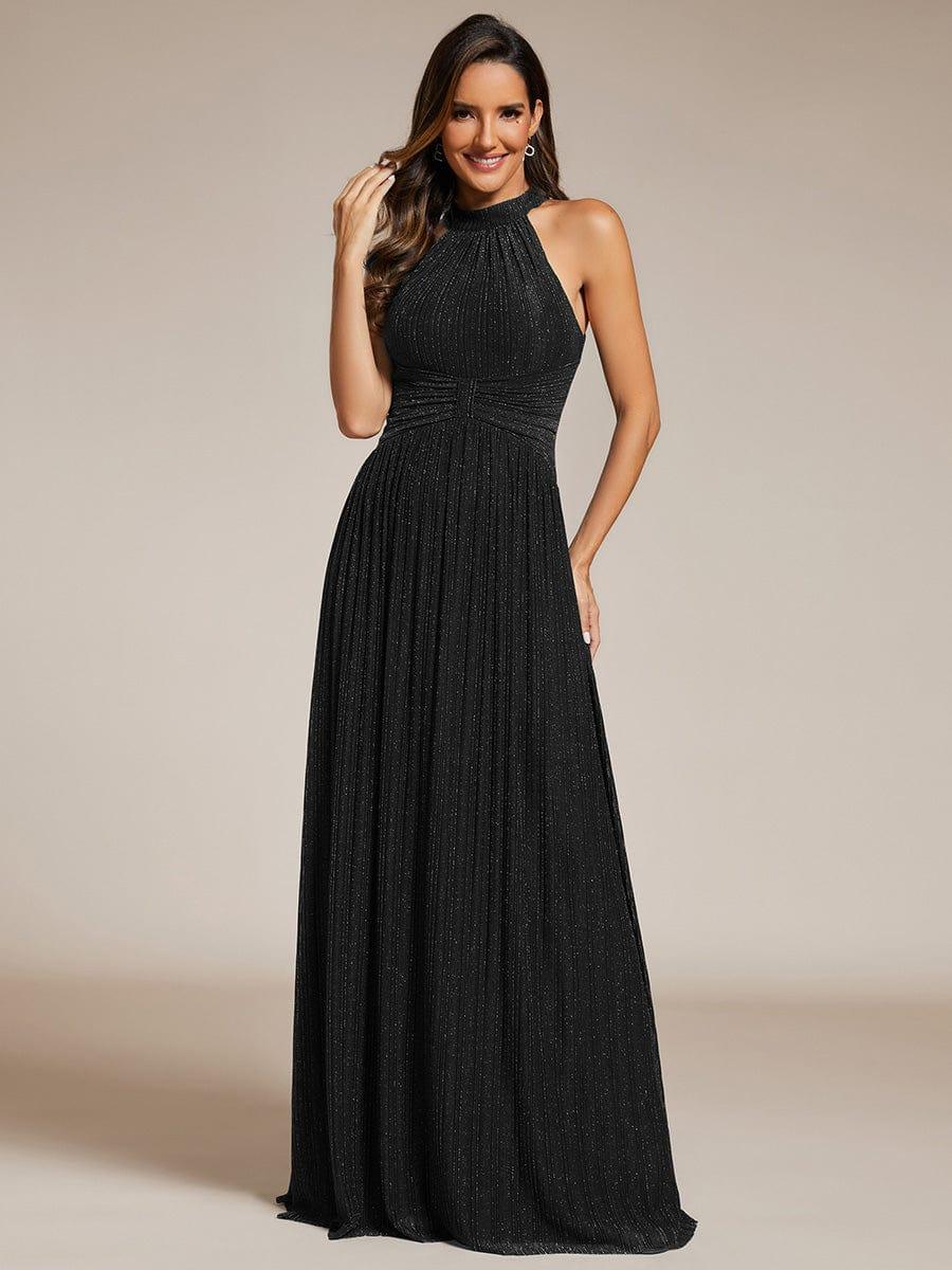 ever EVERLAINE|Sparkle Halter Neck Formal Evening Dress with A-line Silhouette - Image 21