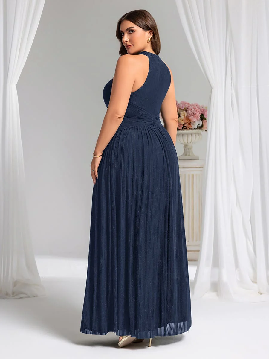 ever EVERLAINE|Sparkle Halter Neck Formal Evening Dress with A-line Silhouette - Image 50