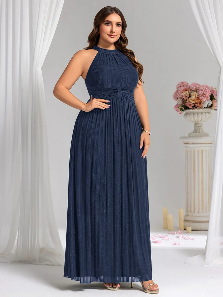 ever EVERLAINE|Sparkle Halter Neck Formal Evening Dress with A-line Silhouette - Image 51