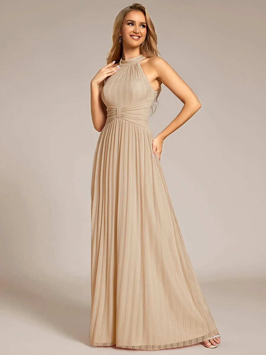 ever EVERLAINE|Sparkle Halter Neck Formal Evening Dress with A-line Silhouette - Image 56