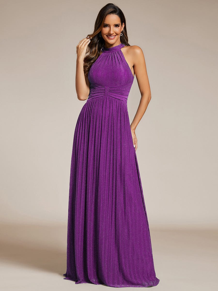ever EVERLAINE|Sparkle Halter Neck Formal Evening Dress with A-line Silhouette - Image 72