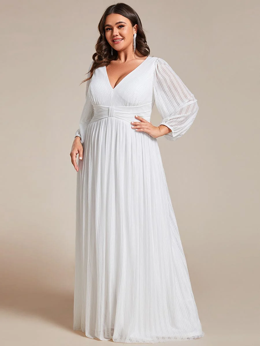 ever BRYM|Sparkle Long Sleeve Formal Evening Dress with A-line Silhouette - Image 99