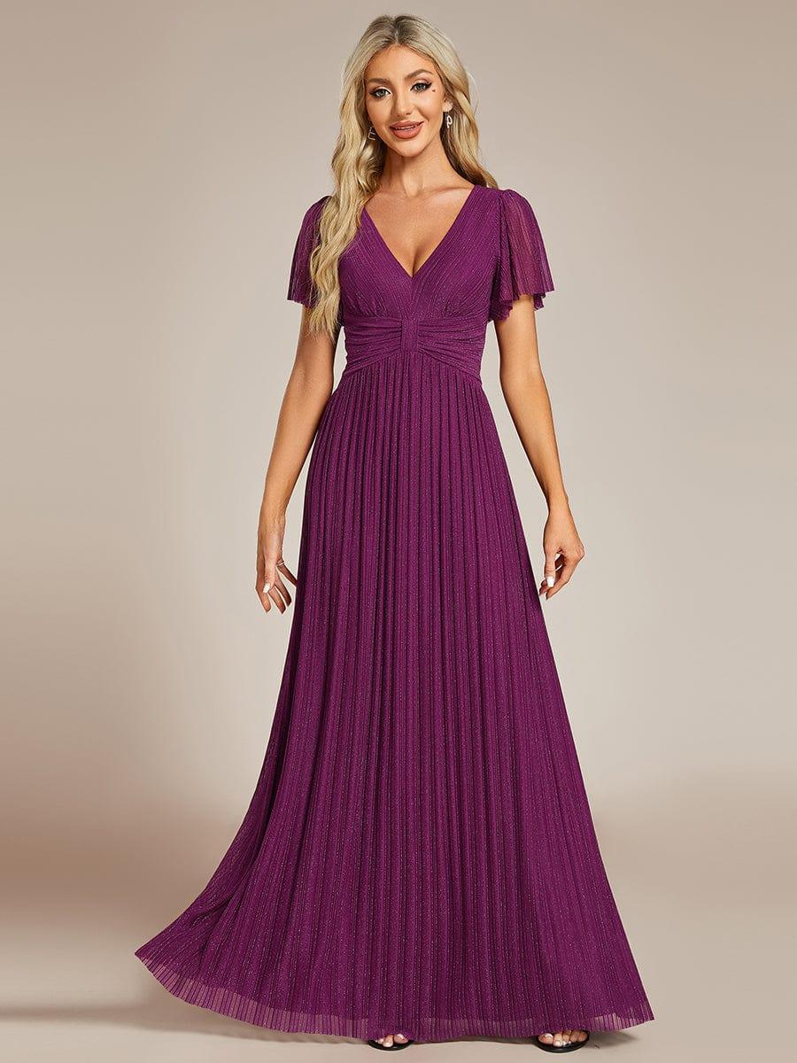 ever BRYM|Sparkle Long Sleeve Wedding Guest Dress with A-line Silhouette - Image 64