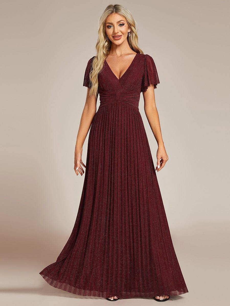 ever BRYM|Sparkle Long Sleeve Wedding Guest Dress with A-line Silhouette - Image 69