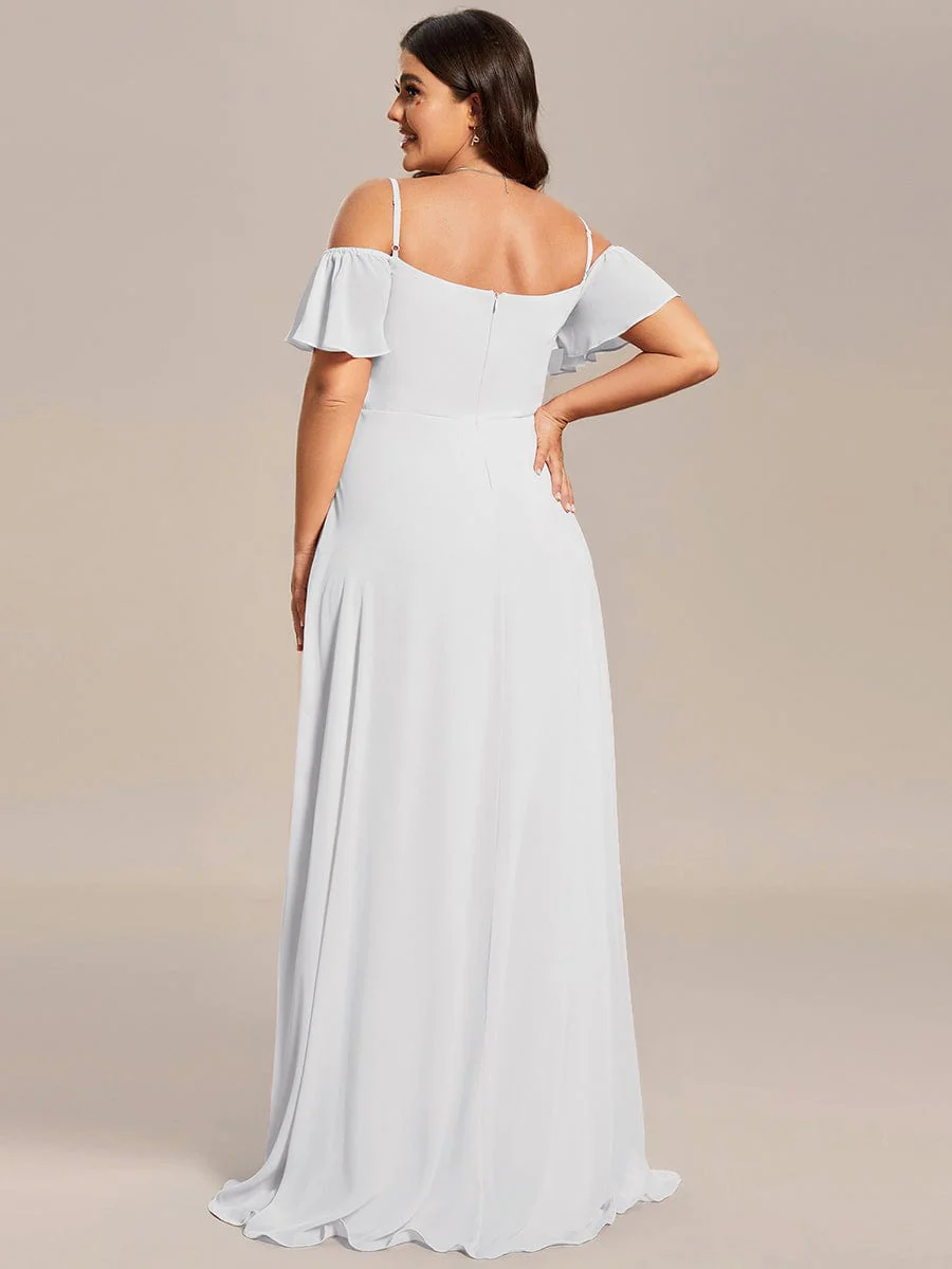 ever REYA|Stylish Cold-Shoulder Floor Length Bridesmaid Dress with Side Slit - Image 141