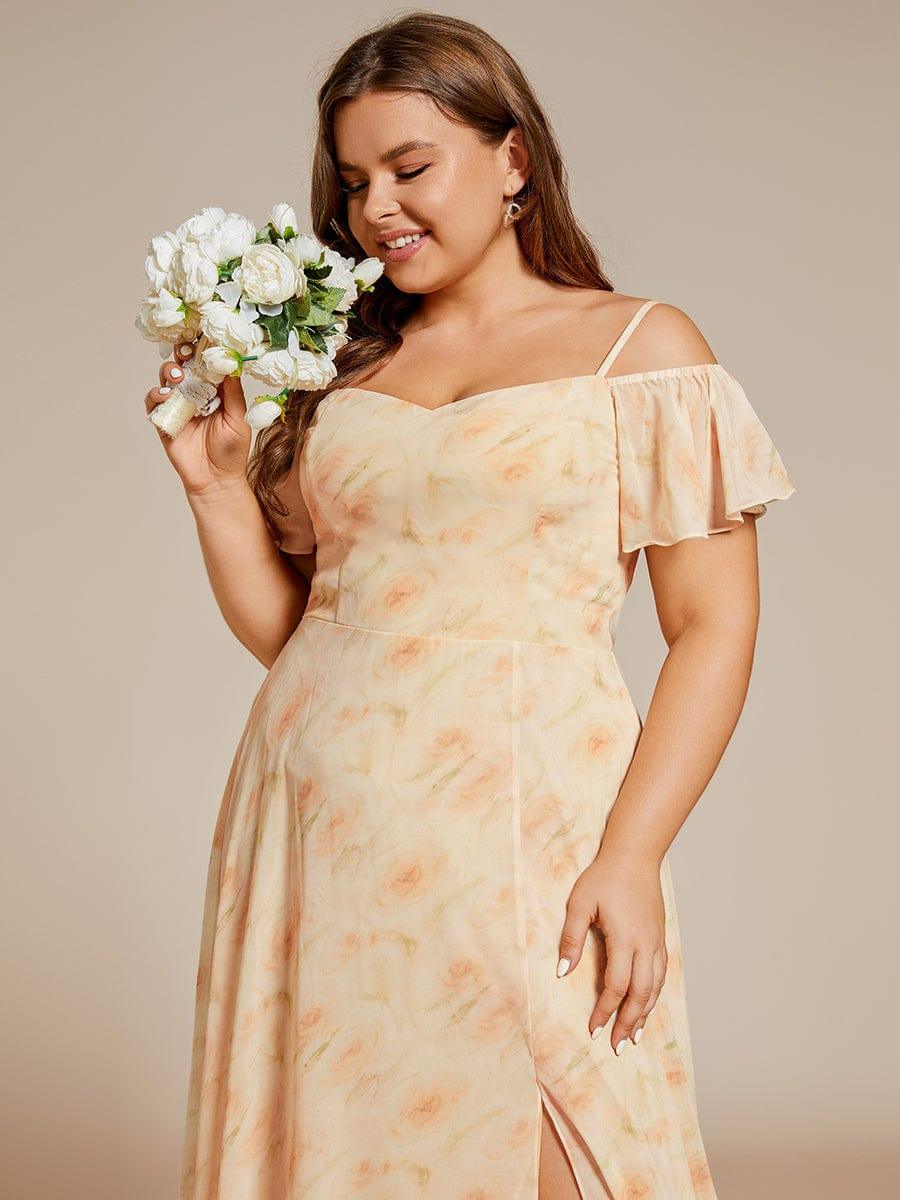 ever REYA|Stylish Cold-Shoulder Floor Length Bridesmaid Dress with Side Slit - Image 74