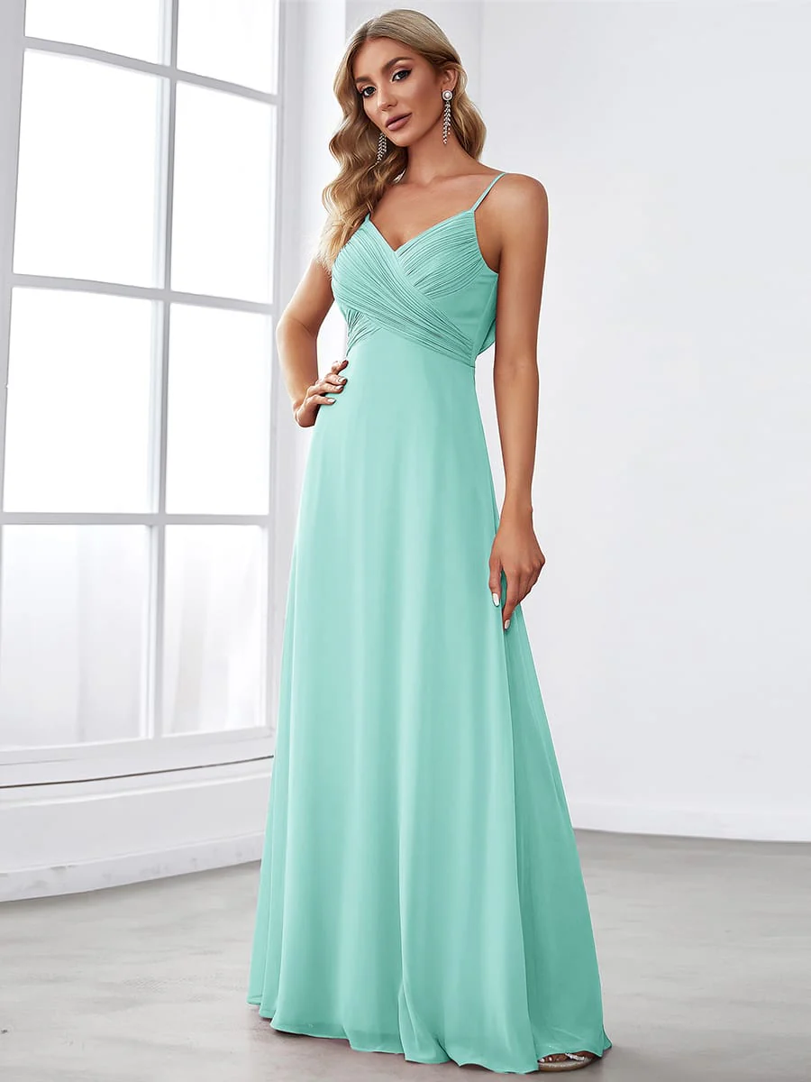 ever NOVA|Sweetheart Draped Back Floor Length Bridesmaid Dress - Image 156