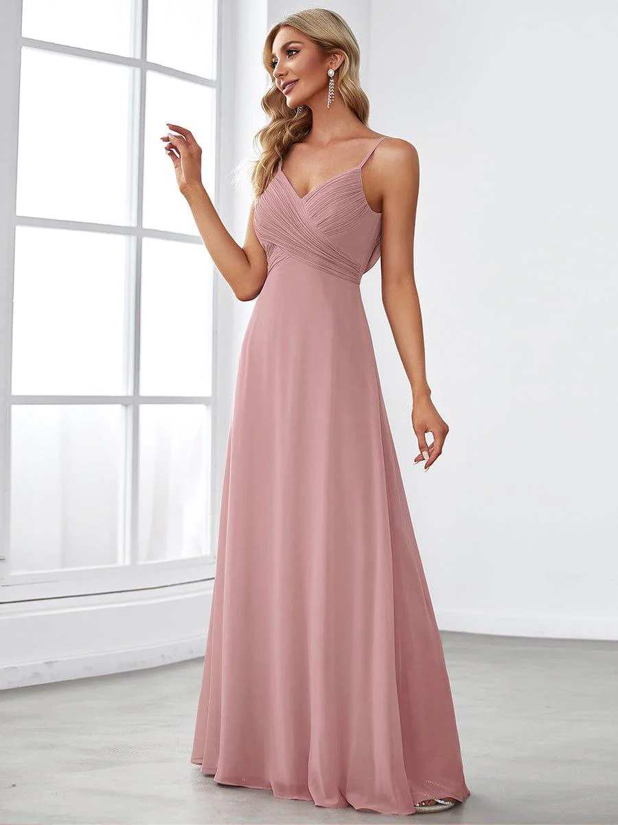 ever NOVA|Sweetheart Draped Back Floor Length Bridesmaid Dress - Image 97