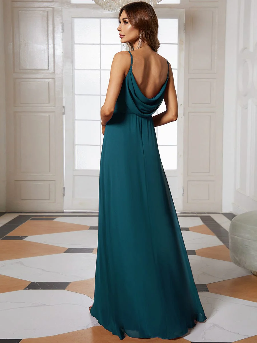 ever NOVA|Sweetheart Draped Back Maxi Bridesmaid Dress - Image 30