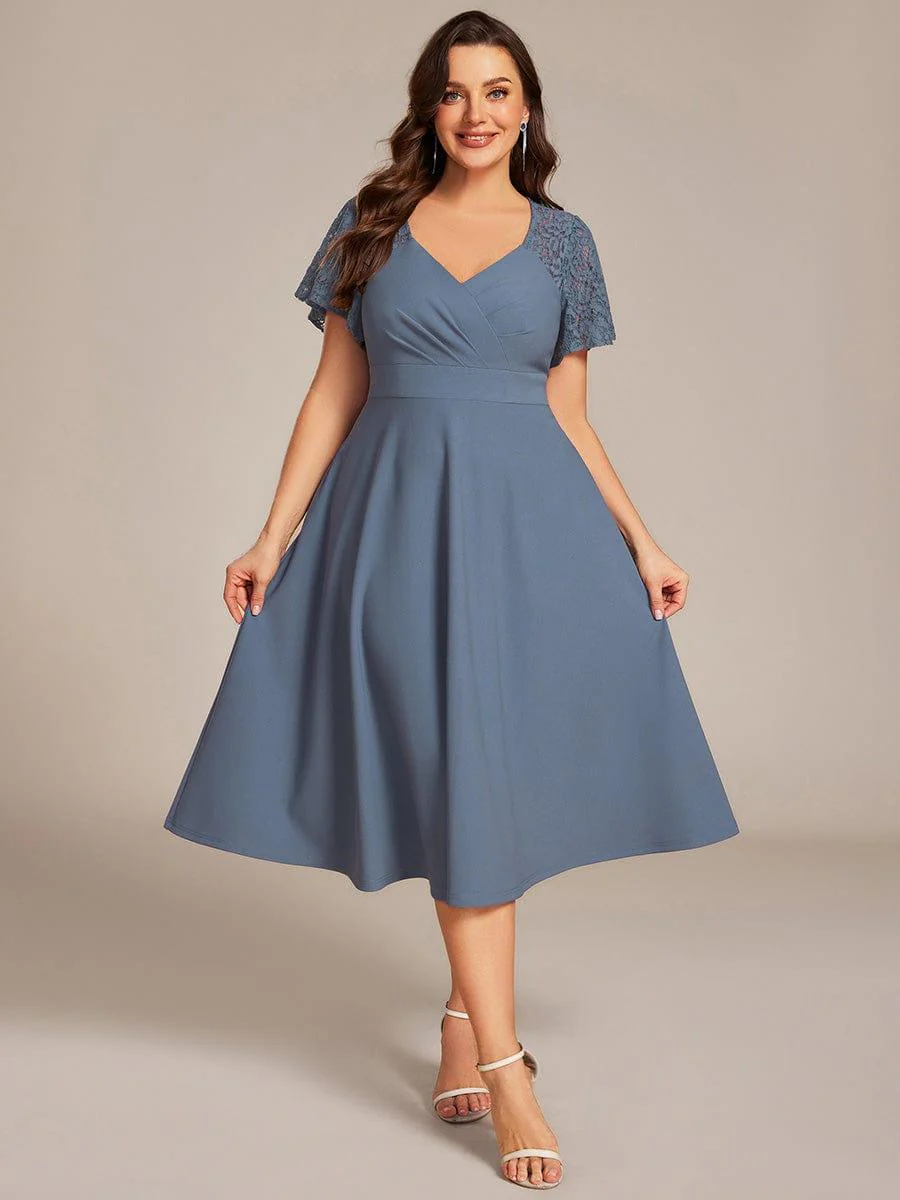 ever EVIE|Hollow Out Midi Wedding Guest Dress With Pockets - Image 6
