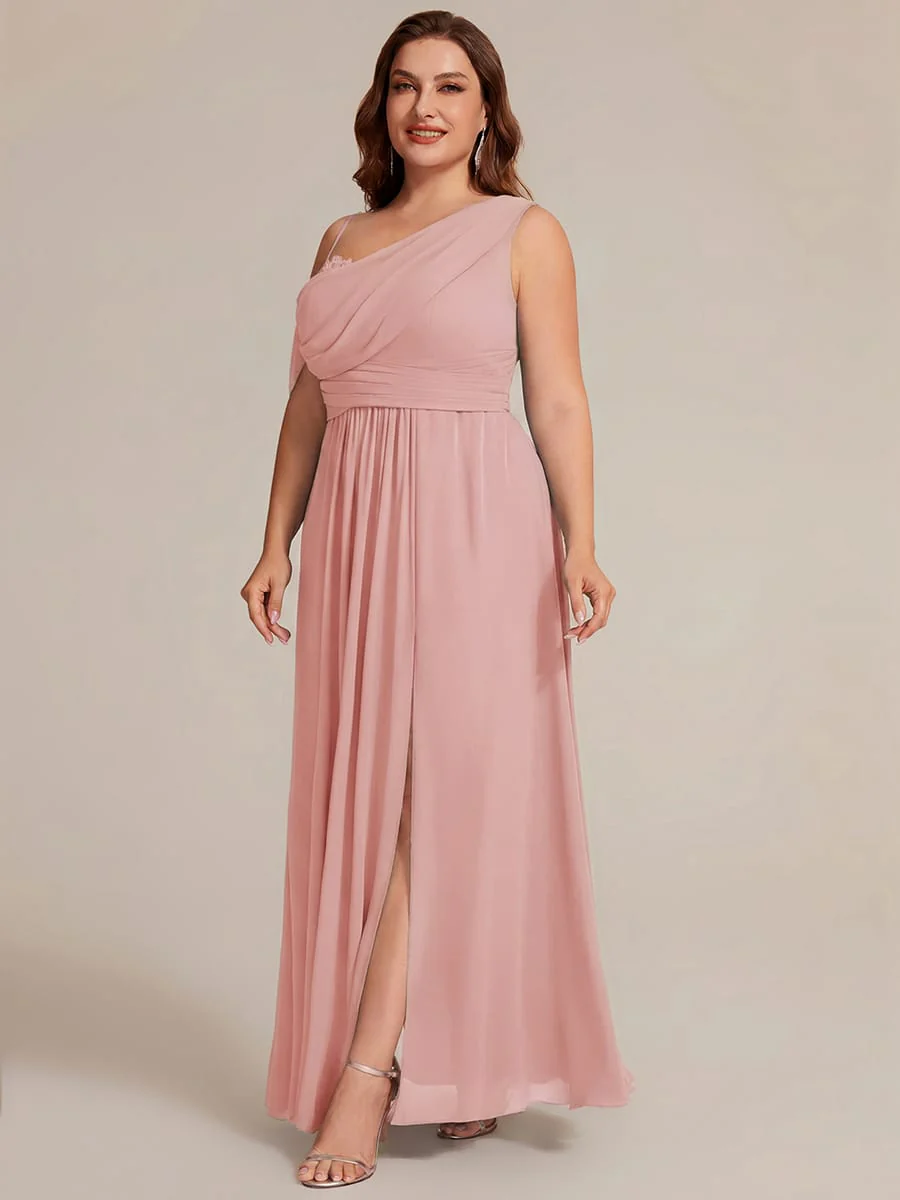 Thigh-High Slit Chiffon Sleeveless Dress - Image 22
