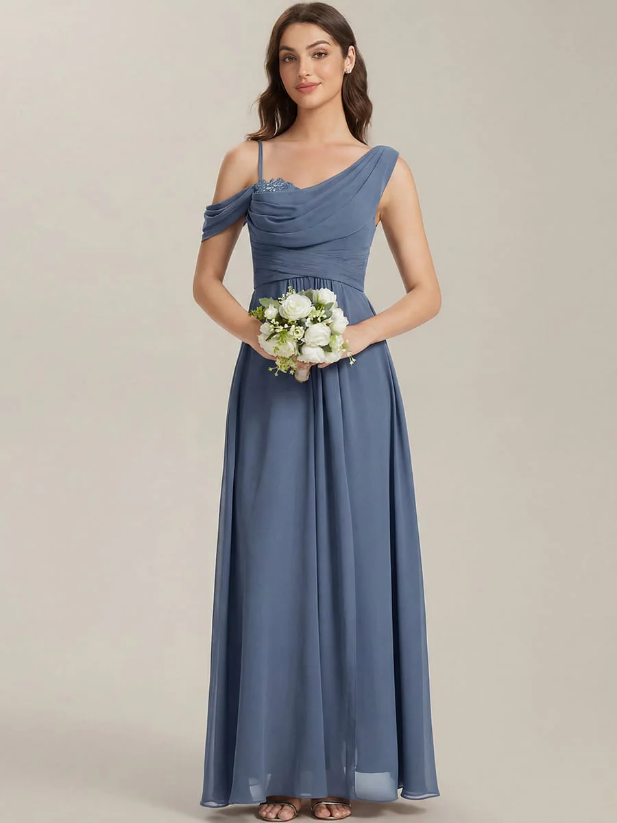 Thigh-High Slit Chiffon Sleeveless Dress - Image 46