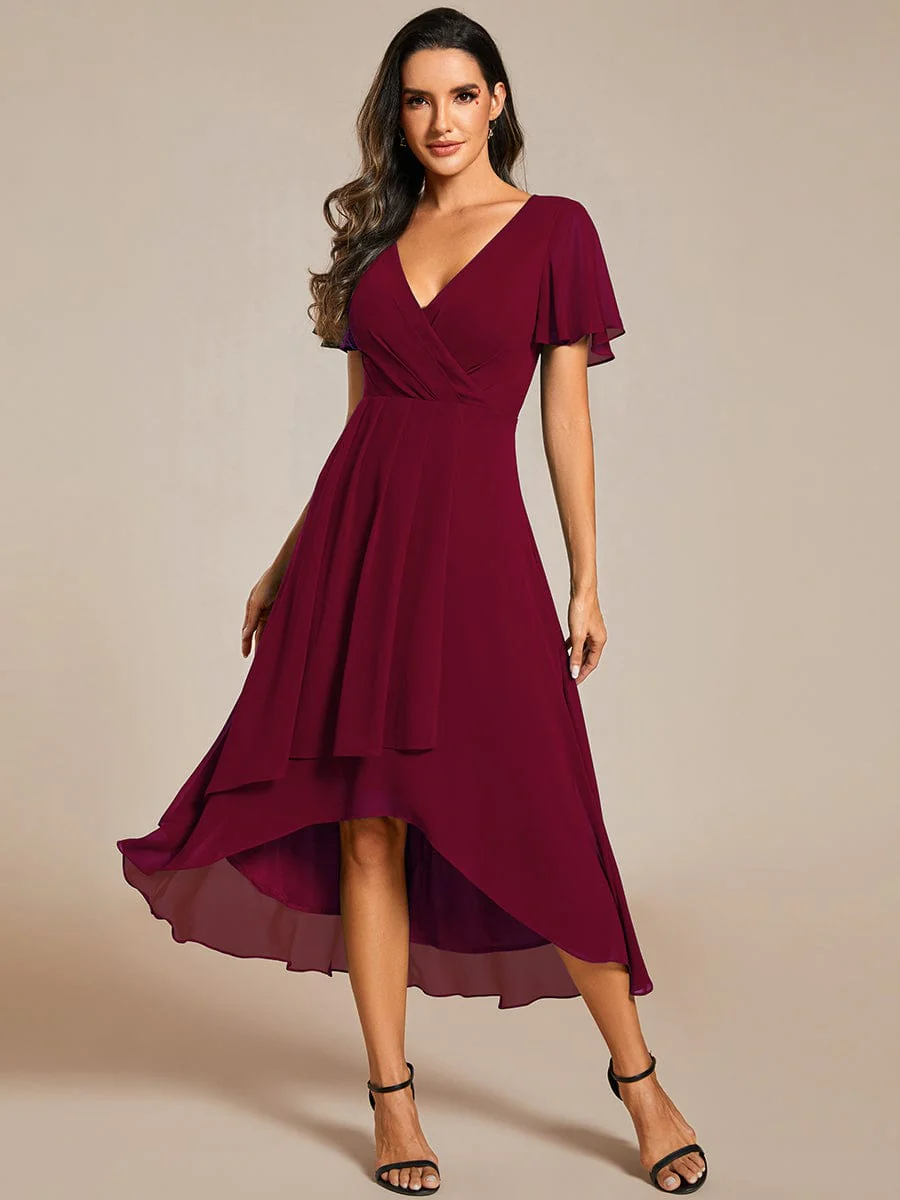 Top Picks Burgundy Elegant Chiffon Dresses - Image 148