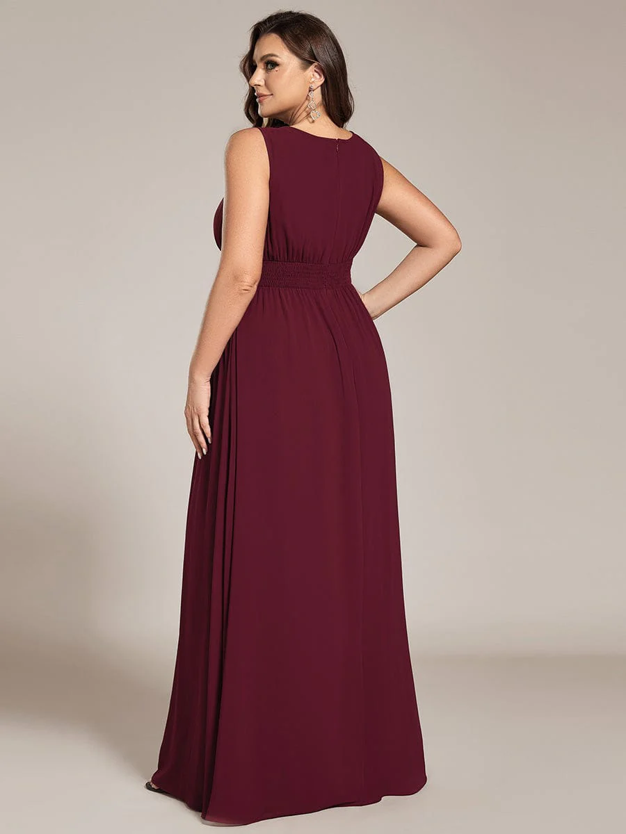 Top Picks Burgundy Elegant Chiffon Dresses - Image 194