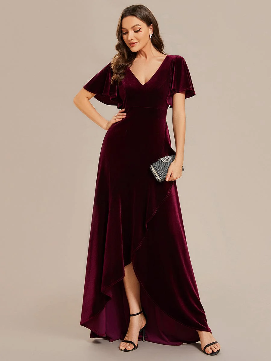 Top Picks Burgundy Elegant Chiffon Dresses - Image 24