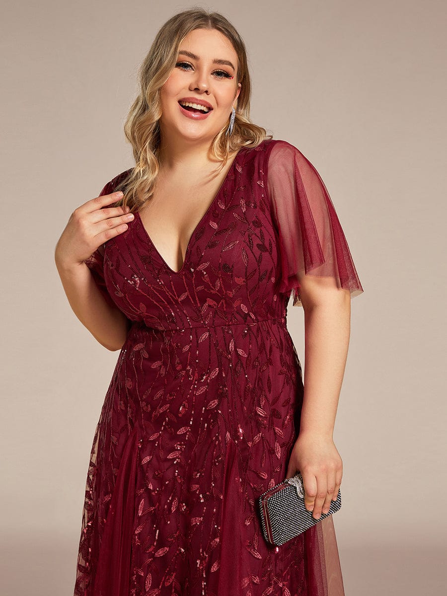 Top Picks Burgundy Elegant Chiffon Dresses - Image 72