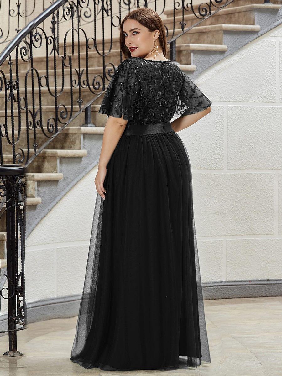 ever SAPHIR|Women's A-Line Short Sleeve Embroidery Floor Length Wedding Guest Dresses - Image 117