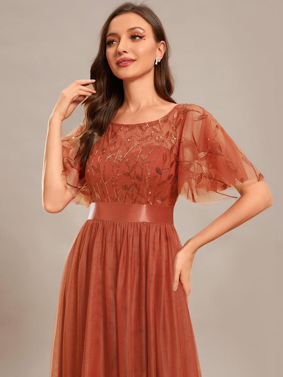 ever SAPHIR|Women's A-Line Short Sleeve Embroidery Floor Length Wedding Guest Dresses - Image 120