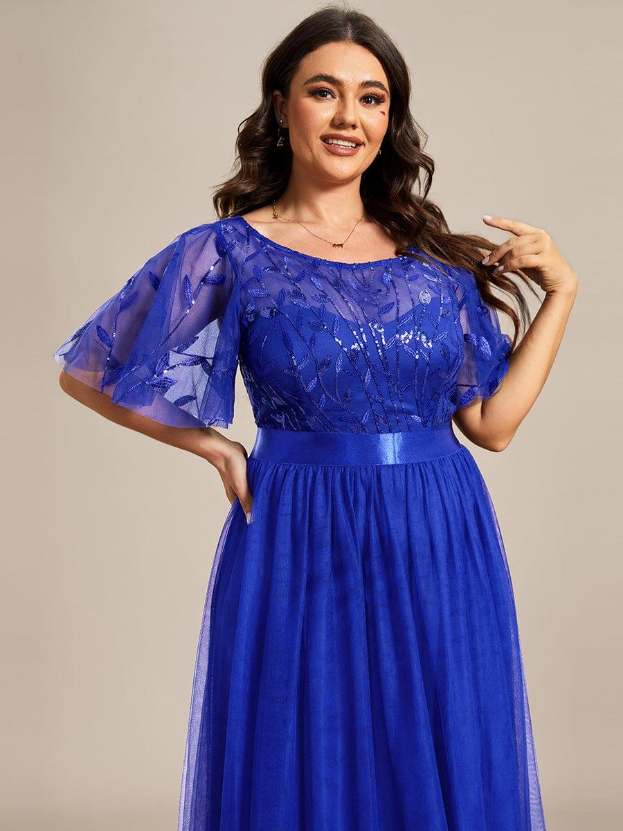 ever SAPHIR|Women's A-Line Short Sleeve Embroidery Floor Length Wedding Guest Dresses - Image 135