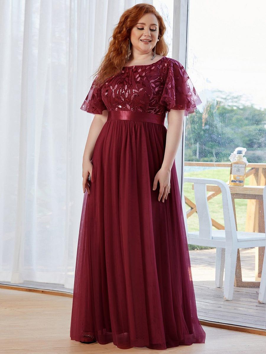 ever SAPHIR|Women's A-Line Short Sleeve Embroidery Floor Length Evening Dresses - Image 81