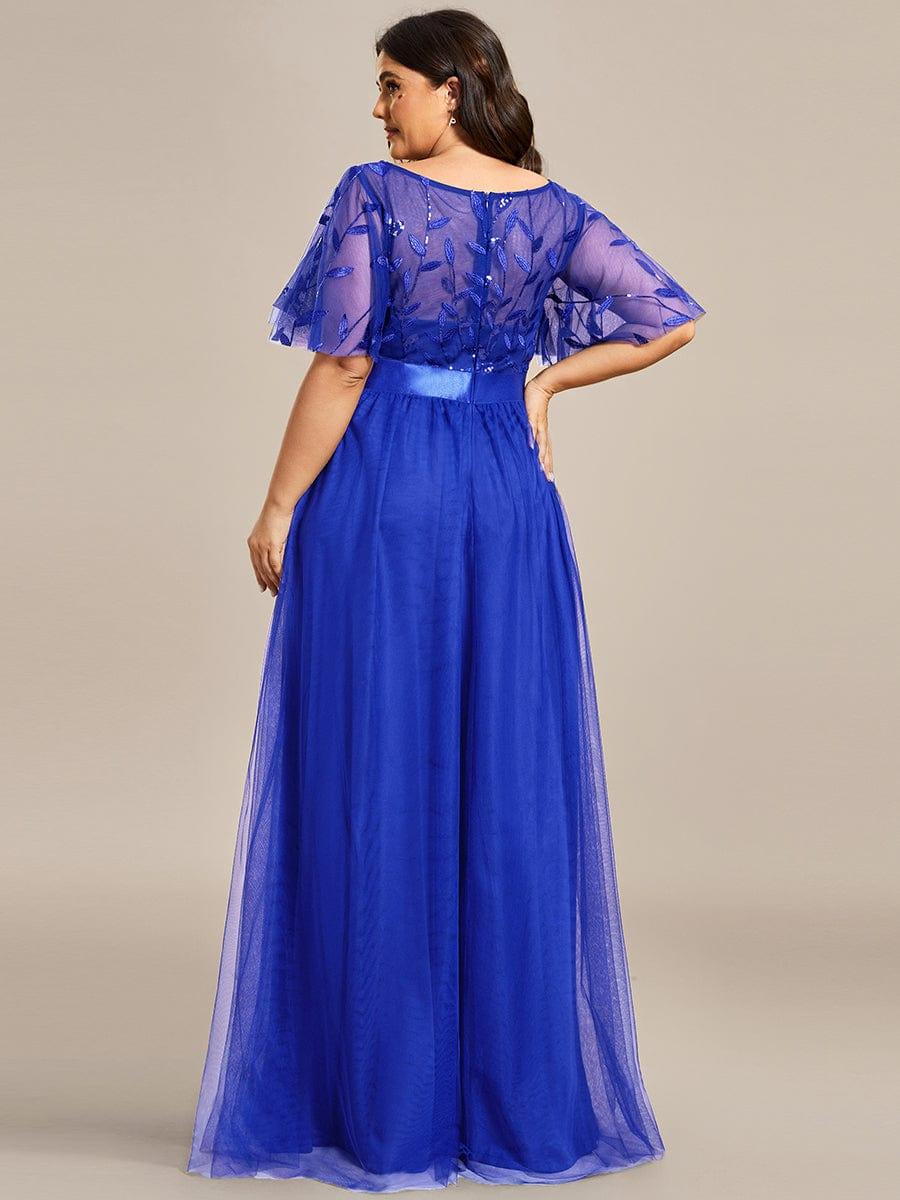 ever SAPHIR|Women's A-Line Short Sleeve Embroidery Floor Length Evening Dresses - Image 89